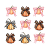 Pink and Leopard Bow Pumpkins