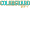 Colorguard Mom Faux Embroidery Glitter by Print Palette