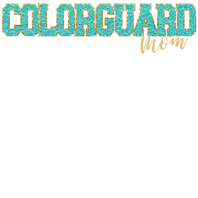 Colorguard Mom Faux Embroidery Glitter by Print Palette