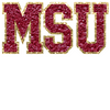 MSU Faux Embroidery Glitter by Print Palette