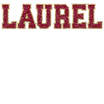 Laurel High School Faux Embroidery Glitter by Print Palette