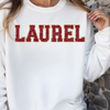 Laurel High School Faux Embroidery Glitter by Print Palette